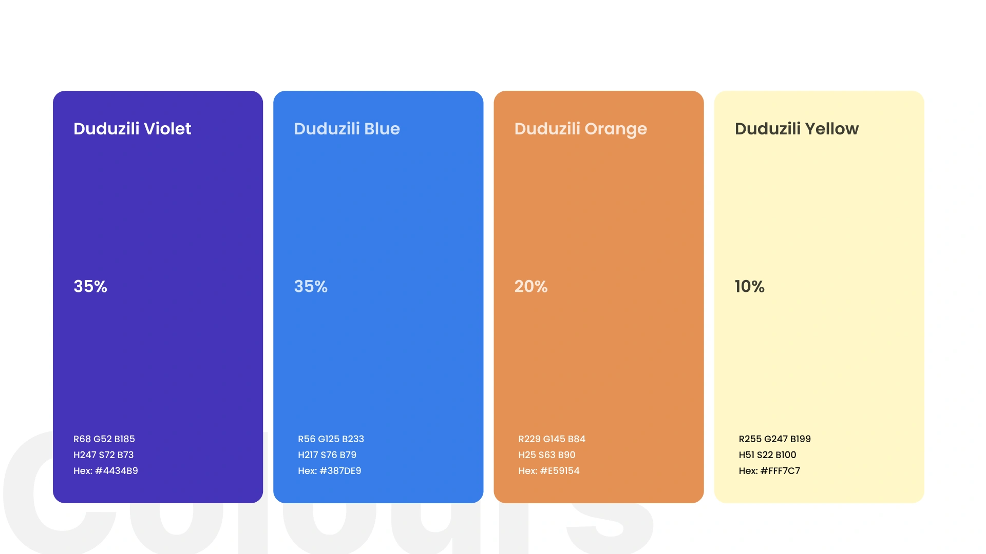 Duduzili color palette